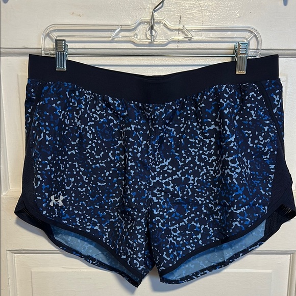 Under Armour Women's Blue and Black Shorts - Picture 1 of 8